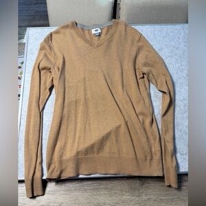 Old Navy Men's Tan V-Neck Sweater